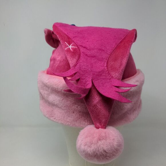 Dreamworks Trolls Girl's Poppy Christmas Cap Hat Pink Vegan Fur Pom Pom - Picture 5 of 9